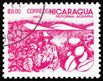 Nicaragua - poštovní známka s tematikou kávy